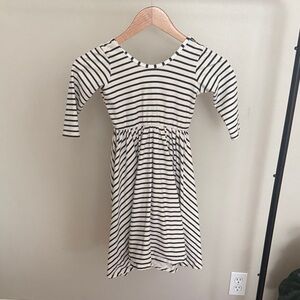 Stylish Kids Striped Dress in Black and White